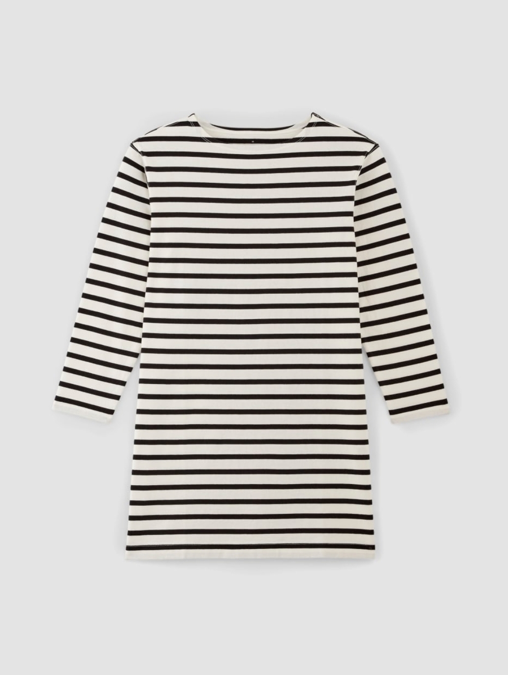 Everlane Striped Black and White Long-Sleeve Women's Dress